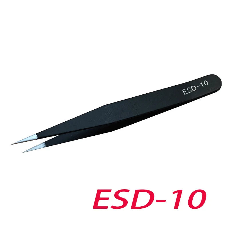 Precision Anti-Static Stainless Steel Tweezers Set for Repair - Smarsty