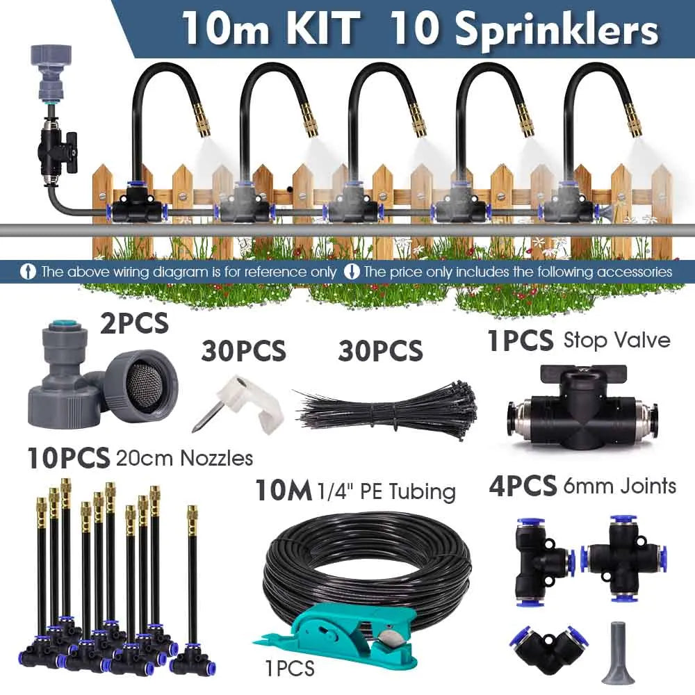 360 Degree Adjustable Misting Cooling System for Gardens - Smarsty