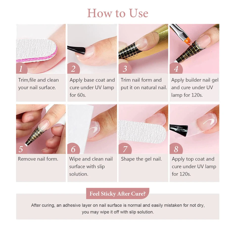 Milky White Builder Gel For Nail Extensions 30ML Self Leveling Formula - Smarsty