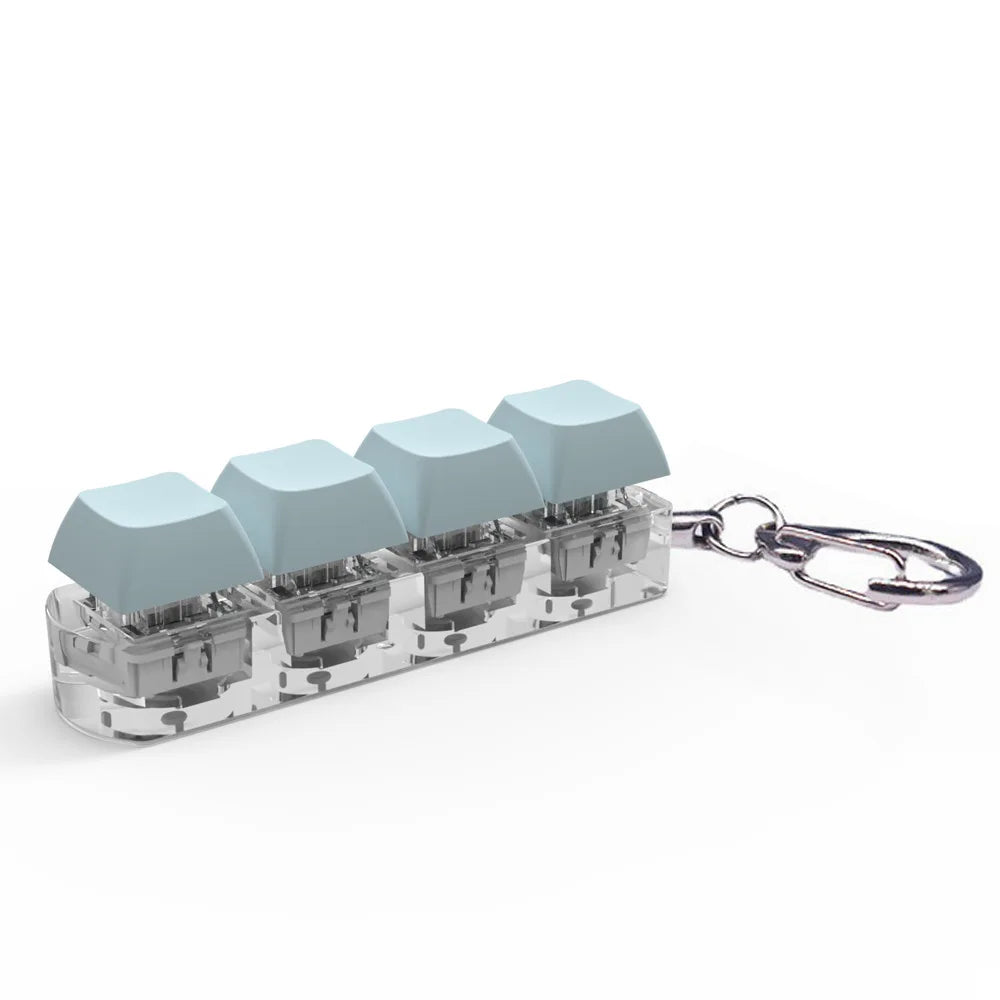4 Keys Keyboard Keycaps Fidget Toy DIY Finger Keycaps Party Stress Relief Keyboard Caps Finger Button Fidget Decompression Toys - Smarsty
