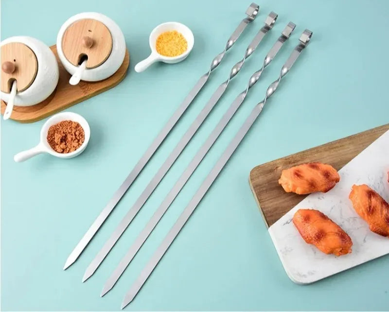 Stainless Steel BBQ Skewers Set for Easy Grilling - Smarsty