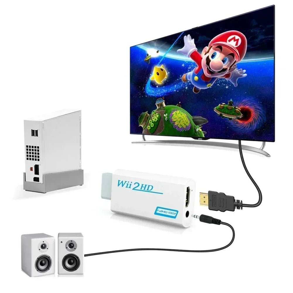 1080P Full HD Wii to HDMI Converter with Audio Output - Smarsty