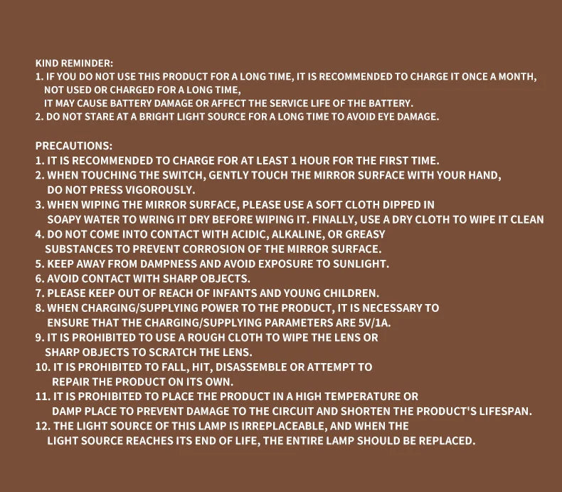 LED Dimmable Makeup Mirror with Adjustable Brightness - Smarsty