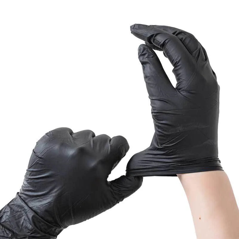 20/50/100PCS Disposable Black Nitrile Gloves for Household Use Latex Free Powder Free Cleaning Gloves Tattoo Hairdressing Tools - Smarsty