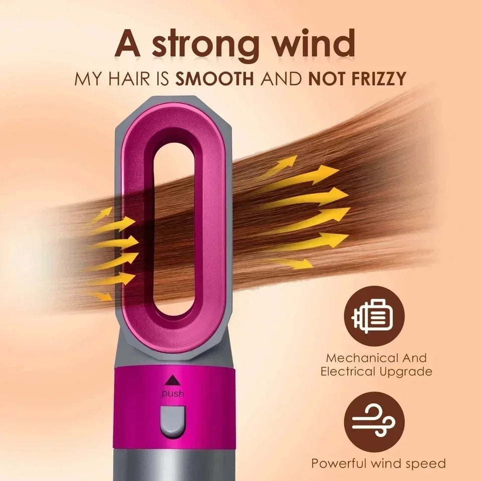 5 in 1 Low Noise Hair Styler with Hot Air Brushes - Smarsty