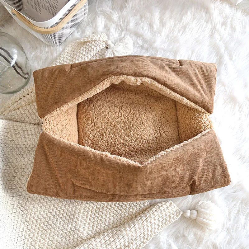 Warm Thickened Cat Bed Foldable Plush Pet Mat - Smarsty