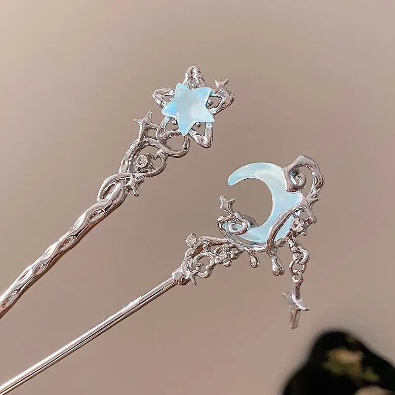 Romantic Moonstone Star Hair Stick for Trendy Girls - Smarsty