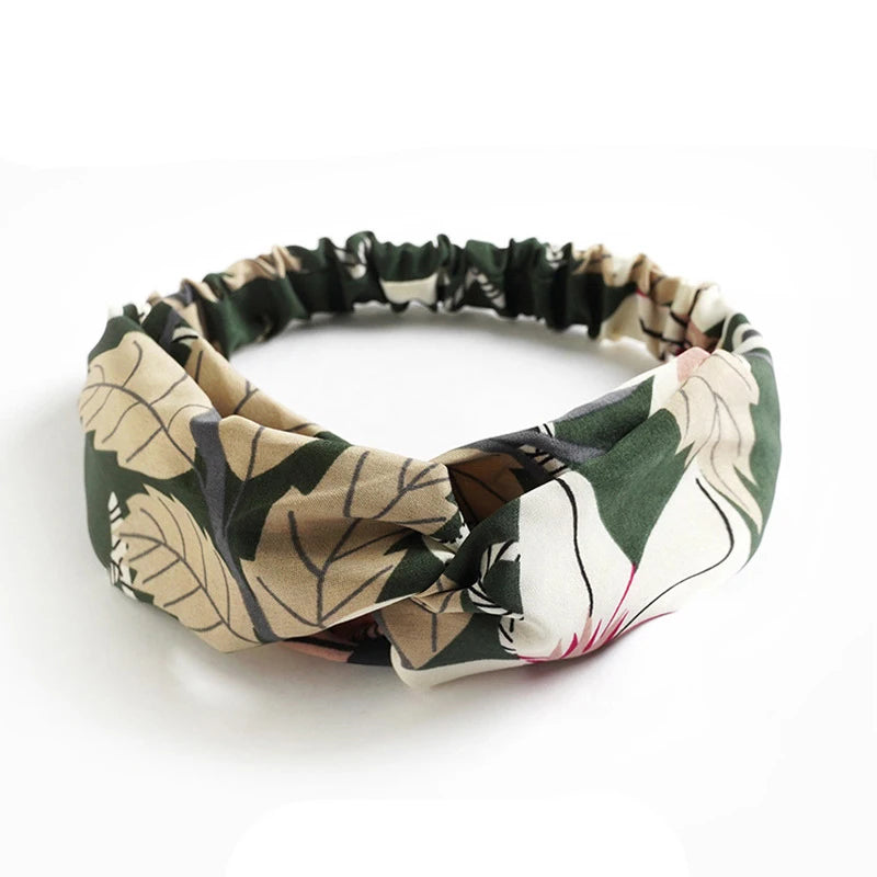 Bohemian Print Cashmere Headbands For Women Vintage Comfort - Smarsty
