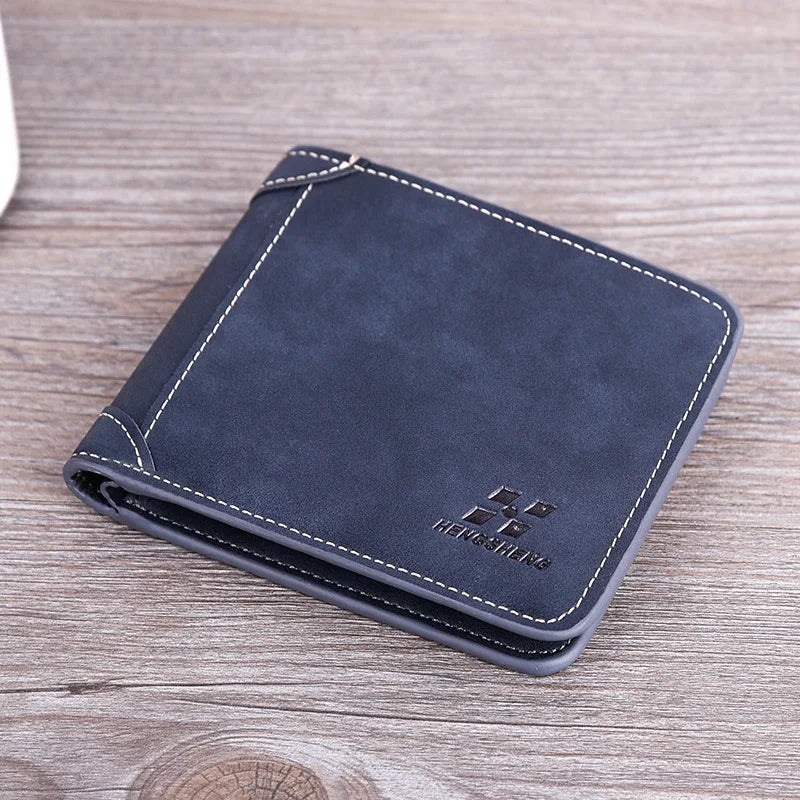 Men's Wallet Leather Billfold Slim Hipster Cowhide Credit Card/ID Holders Inserts Coin Purses Luxury Business Foldable Wallet - Smarsty