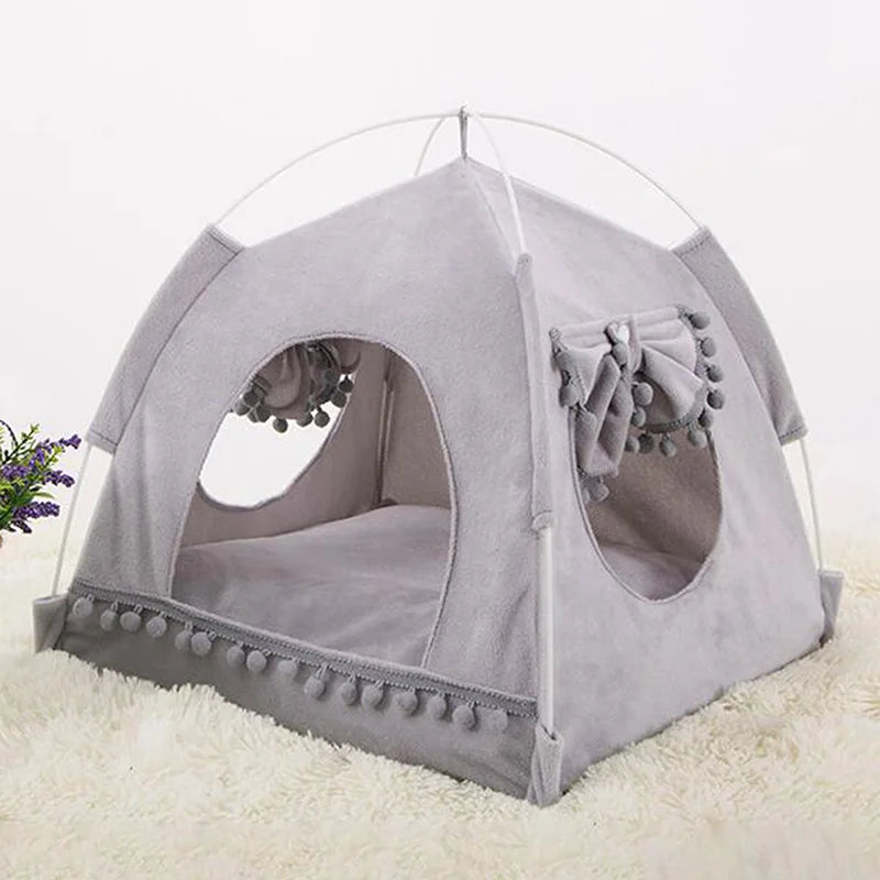 Cute Foldable Cat Bed Tent for Cozy Comfort - Smarsty