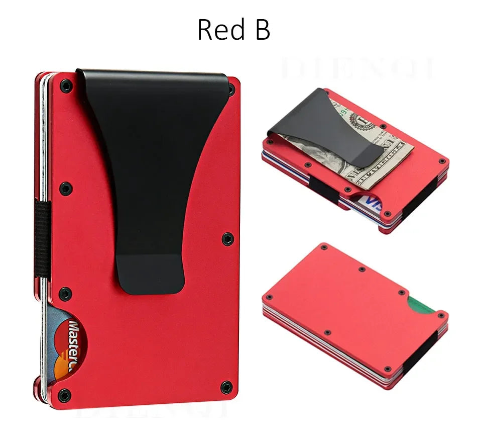 Carbon Fiber Metal Minimalist Slim Credit Card Holder Wallet Carteira for Men Cartera Tarjetero Hombre RFID Bank Cardholder Case