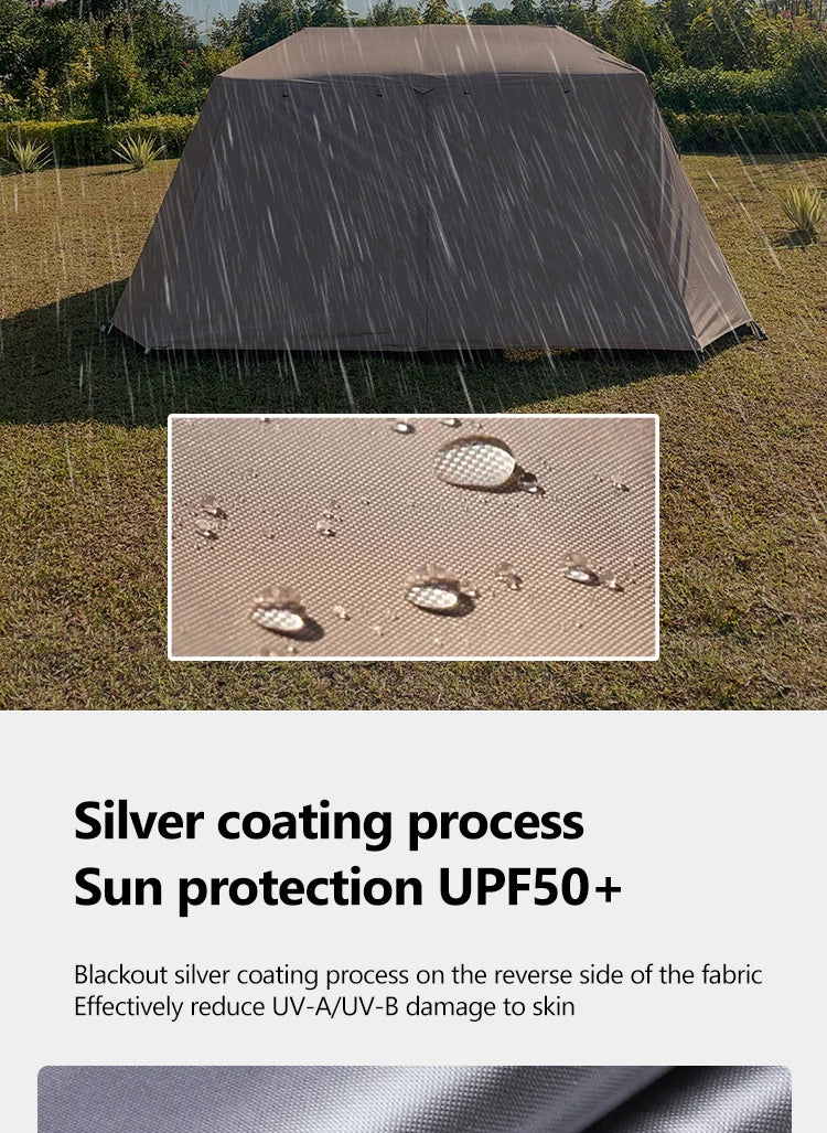 Sonuto Automatic Large Camping Tent 3-8 Person Quick Setup Double Hall Ridge Tent with Canopy for Outdoor Family Adventures by Smarsty