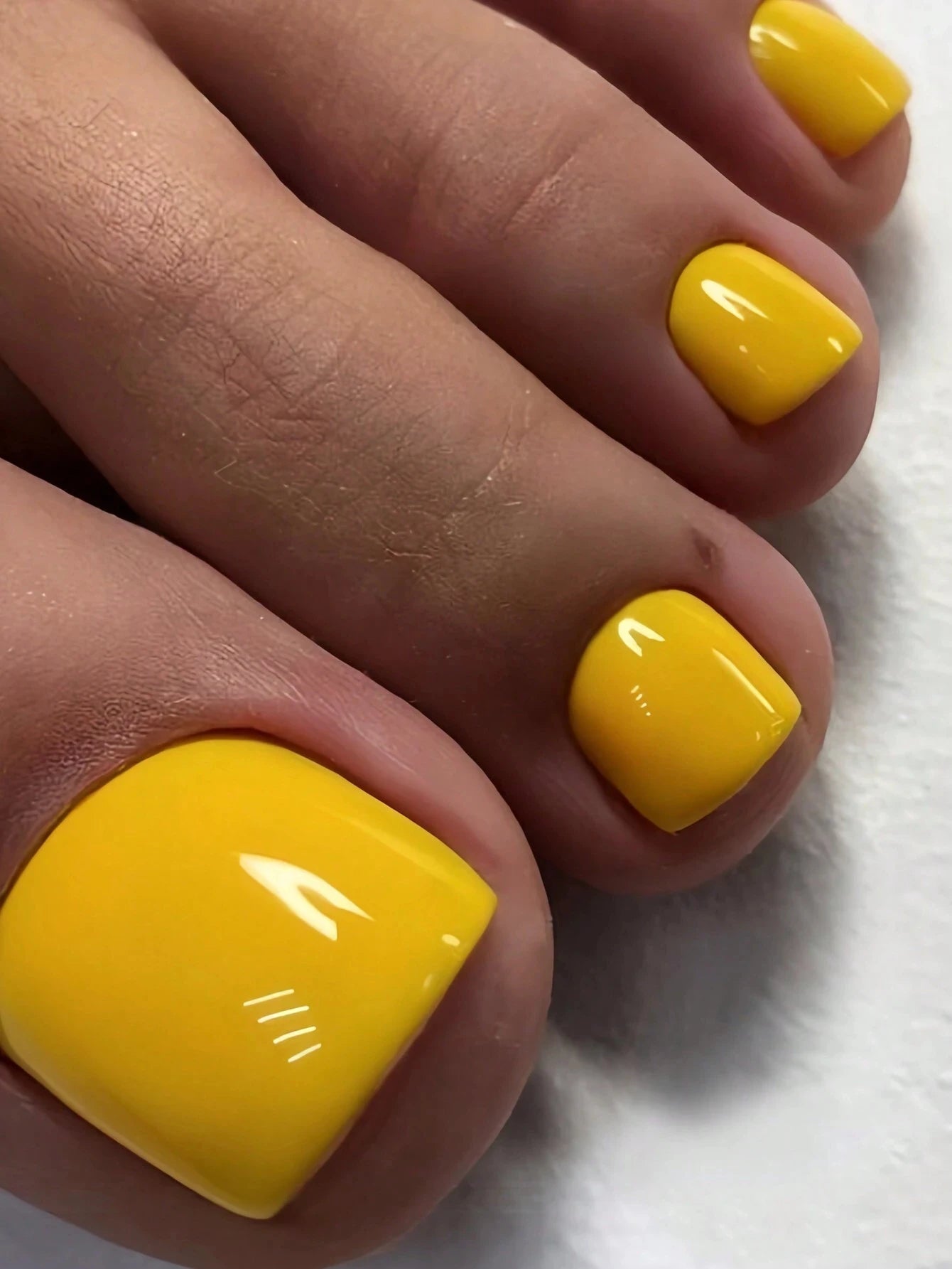 24PCS Pink French Tip Press On Toe Nails - Smarsty