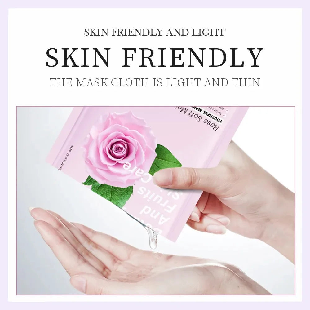 8pcs Natural Plant Face Masks for Hydration and Firming - Smarsty