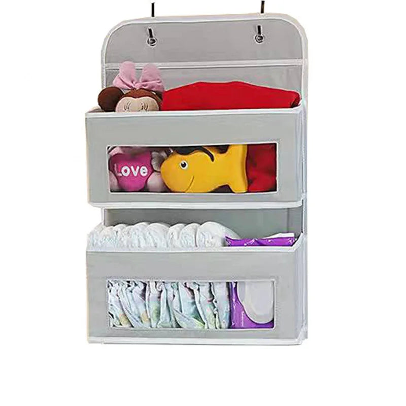 5-Shelf Hanging Storage Organizer - Behind Door, Anti-Tilt, 5 Large Capacity Pockets, Suitable for Bedroom, Bathroom by Smarsty