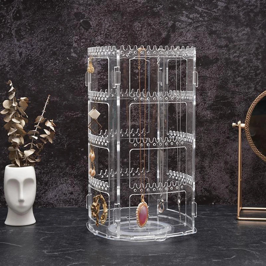 Rotating Jewelry Display Rack for Earrings and Necklaces - Smarsty