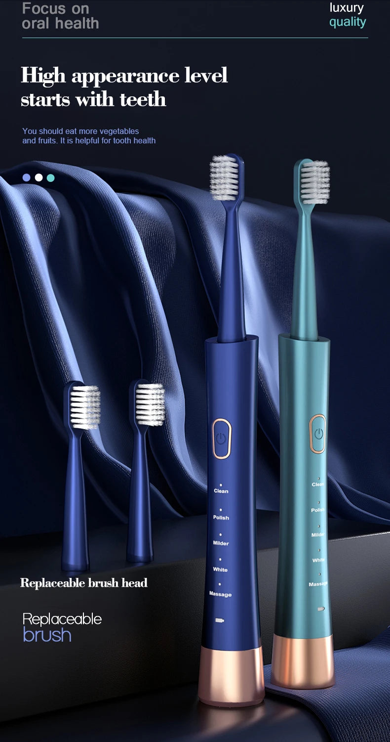 Sonic Electric Toothbrush with Type-C Charging and 5 Gear Modes - Smarsty