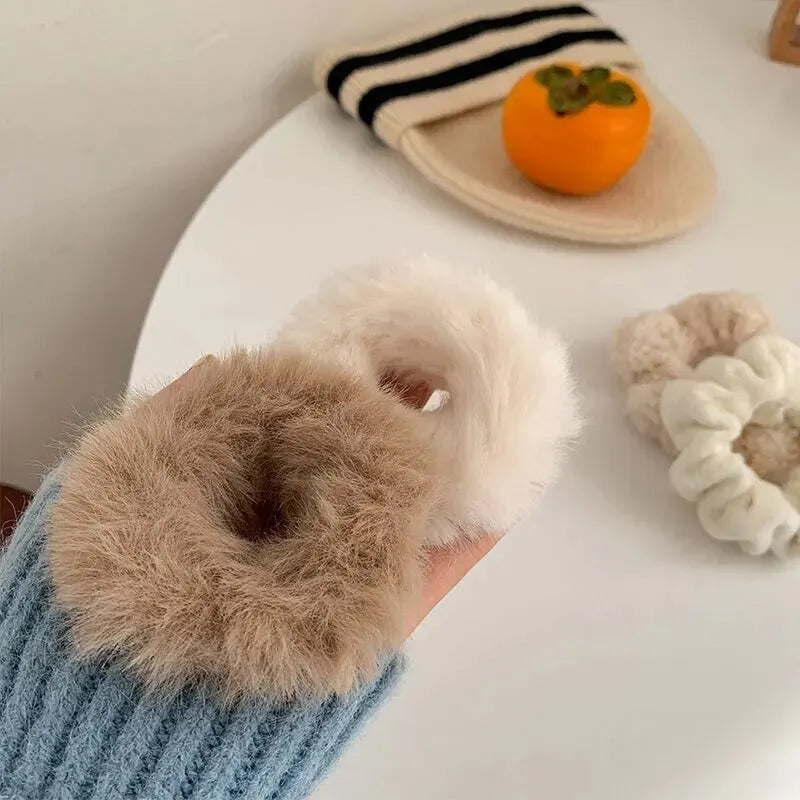 Plush Hair Scrunchies Set Soft Elastic Ponytail Holders - Smarsty