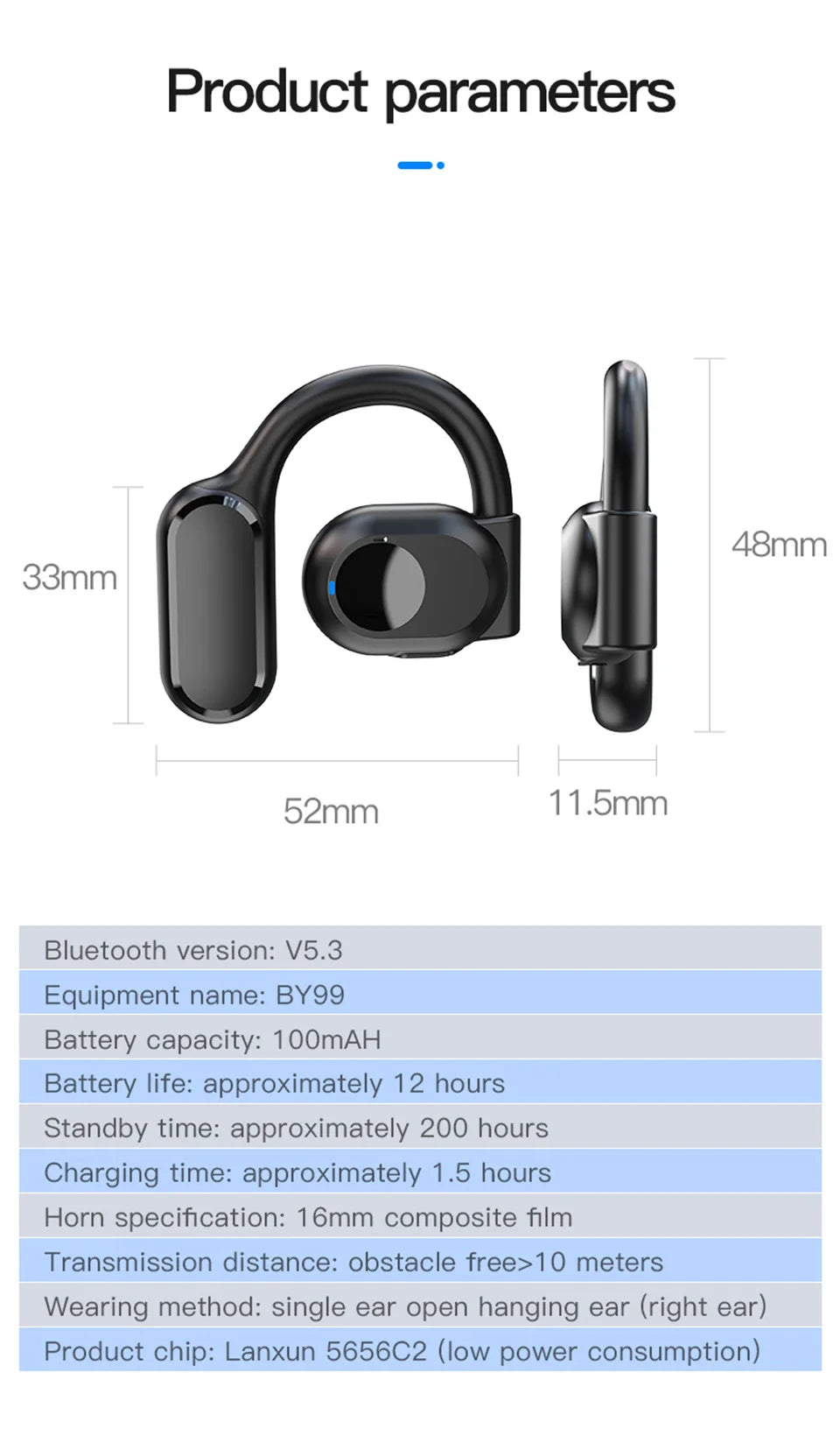 Wireless Bluetooth Headphones Bone Conduction Noise Canceling - Smarsty