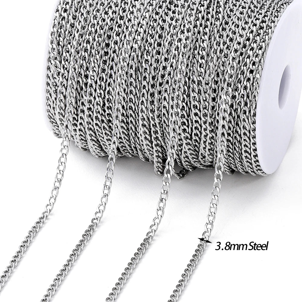 No Fade 2M Gold Stainless Steel Beaded Chain Durable - Smarsty