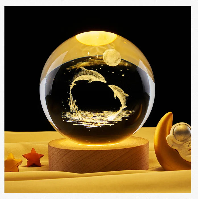 3D Crystal Galaxy Night Light for Home Decor - Smarsty