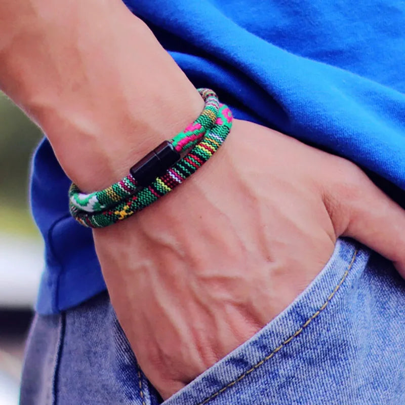 Men's Bohemia Rope Bracelet for Adventure and Style - Smarsty