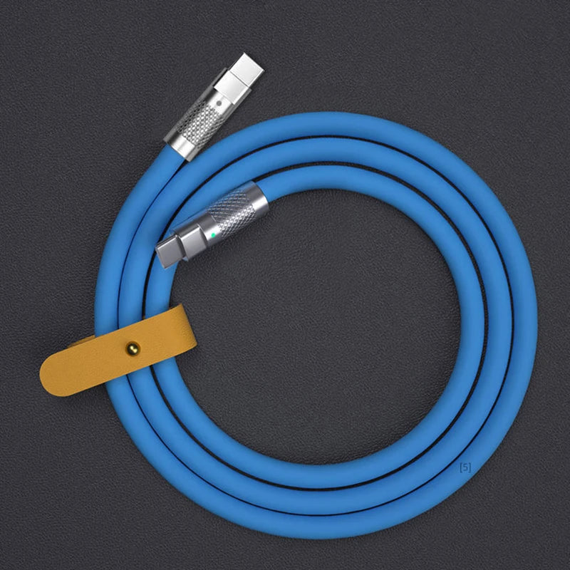 120w 6a Super Fast Charge PD Type C Liquid Silicone Cable Quick Charge 1M 2M Usb Cable Usb C to C Charger Cable - Smarsty