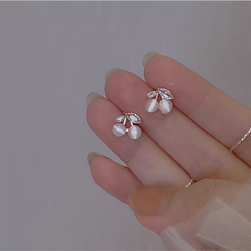 Delicate Sweet Red Cherry Drop Earrings for Women Fashion - Smarsty