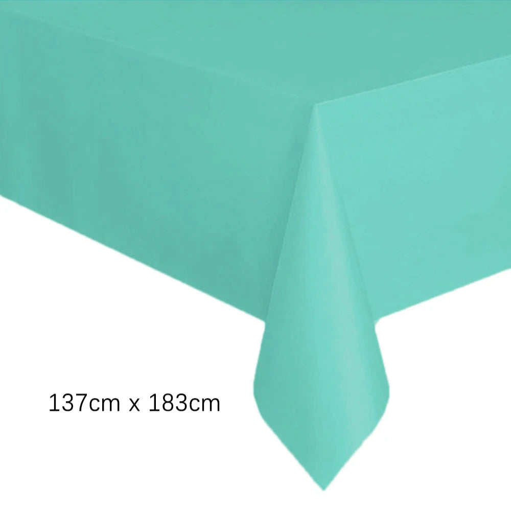 Disposable White Pink Tablecloth for Parties and Weddings - Smarsty