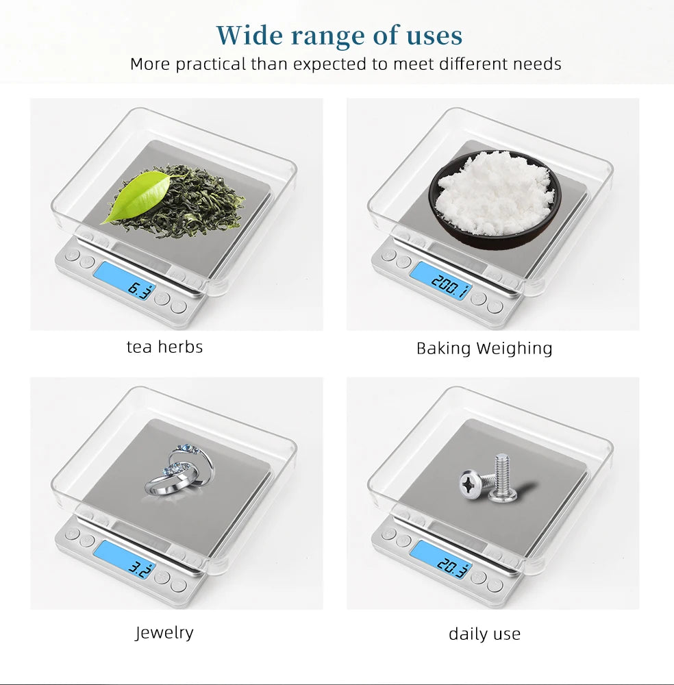 Mini Digital Kitchen Scale with LED Display and Precision Accuracy - Smarsty