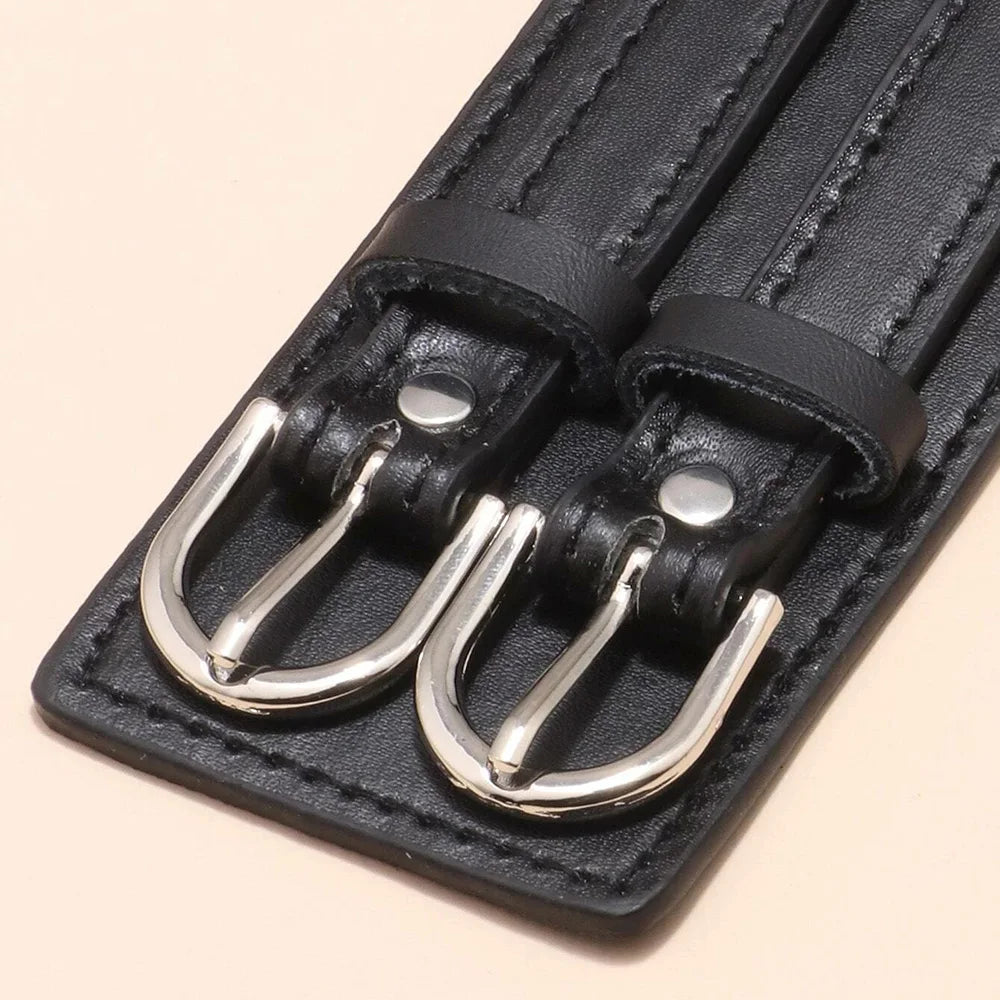 Men's Genuine Leather Bracelet Adjustable Vintage Punk Style - Smarsty