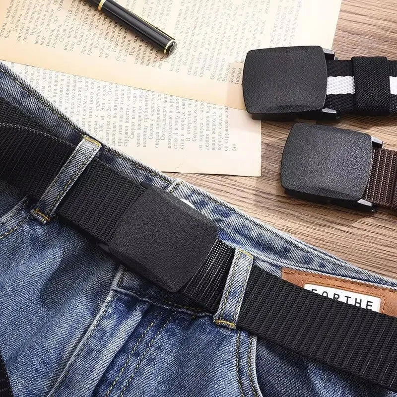 Unisex Canvas Tactical Belt Durable Metal Free Design - Smarsty
