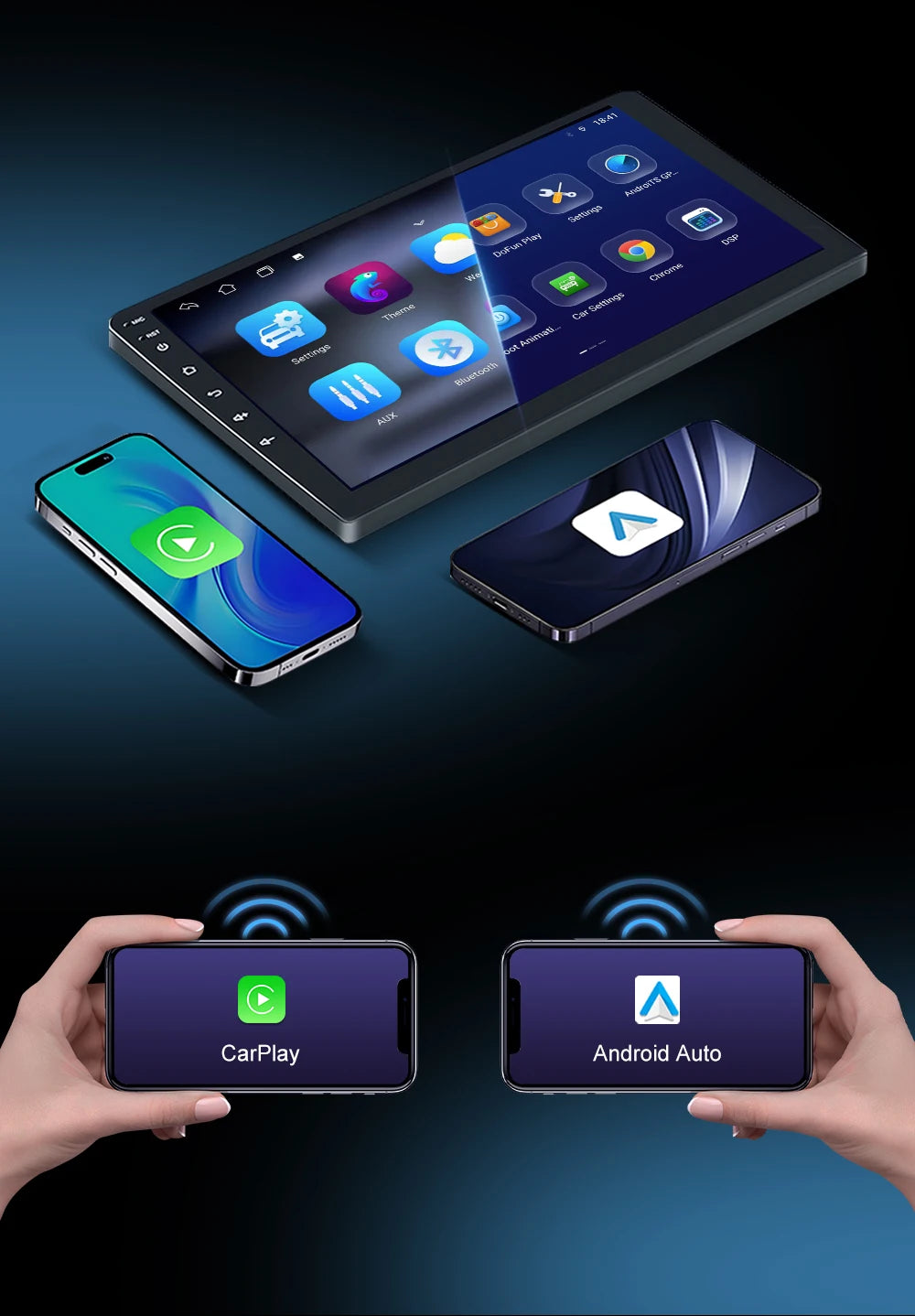 Wireless CarPlay Android Auto Adapter For OEM Car Stereo - Smarsty