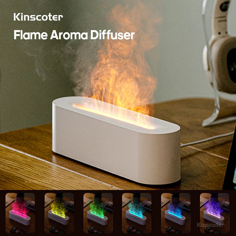 Kinscoter RGB Flame Aroma Diffuser with Cool Mist - Smarsty
