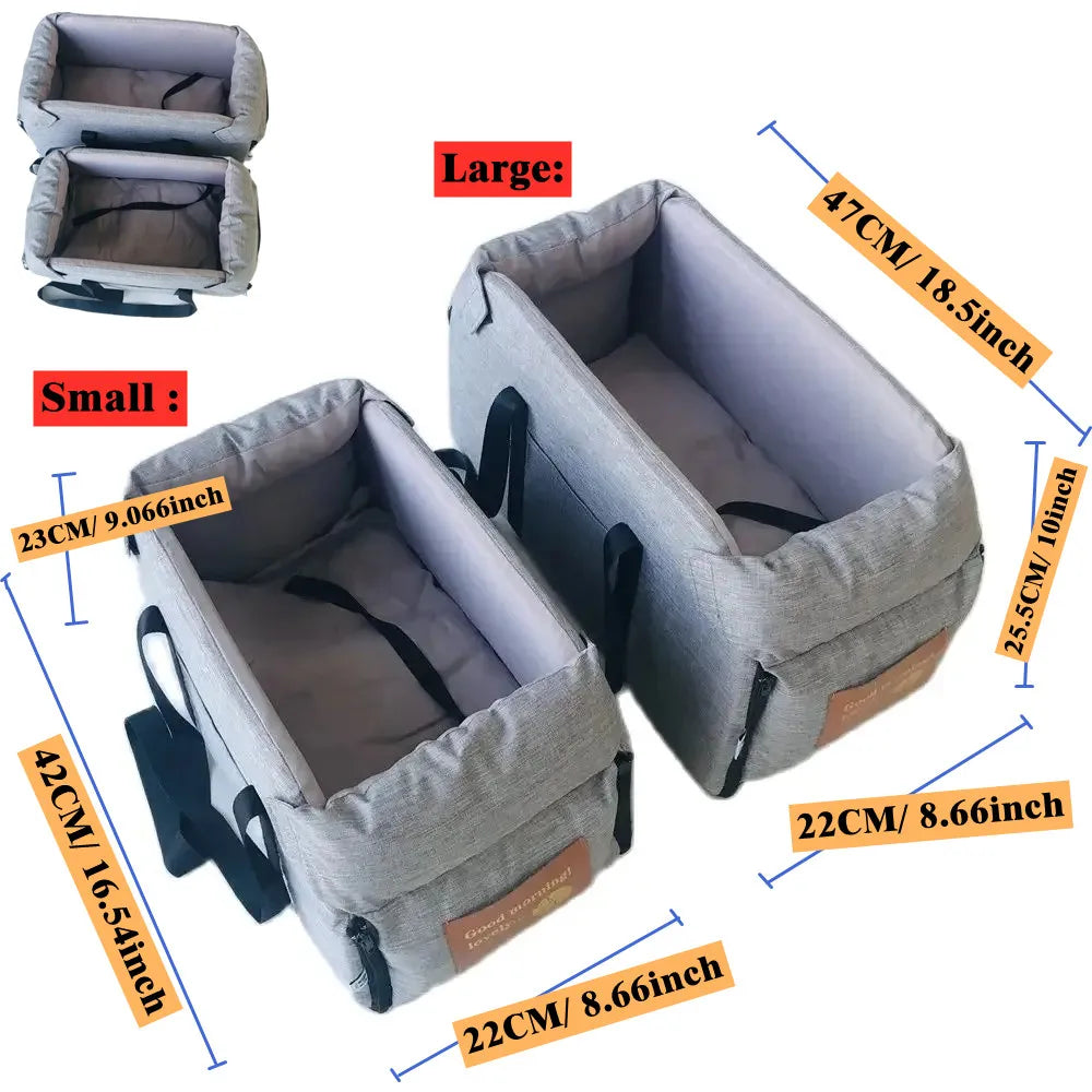Portable Dog Car Seat Bed for Safe Travel - Smarsty