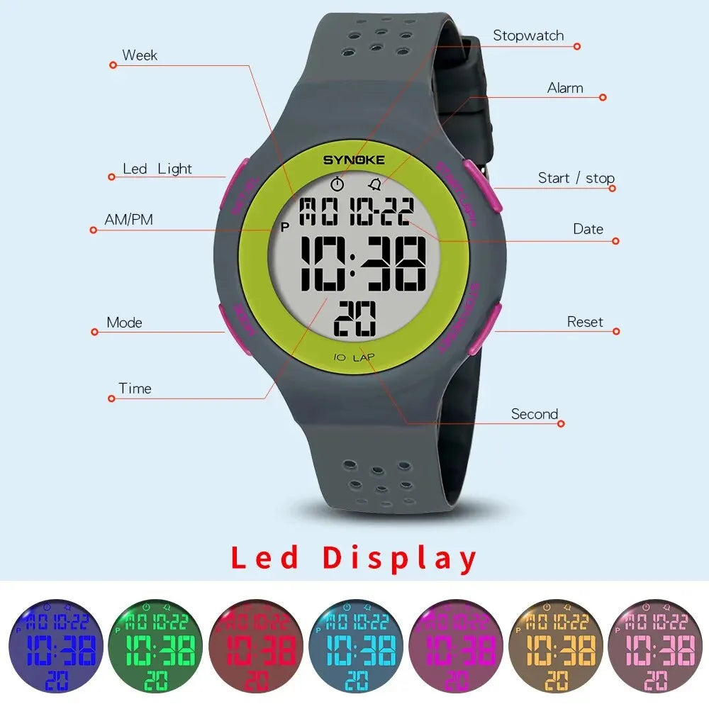 Waterproof Outdoor Sport Watch for Men with LED Display - Smarsty
