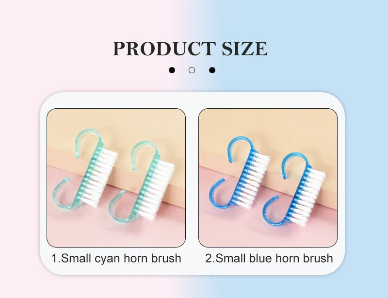 Plastic Nail Brushes Set for Effective Nail Cleaning - Smarsty