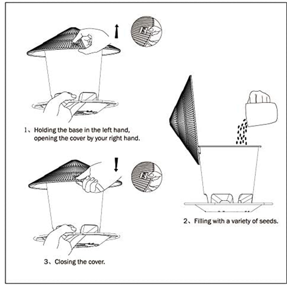 Automatic Outdoor Bird Feeder with Multiple Holes - Smarsty
