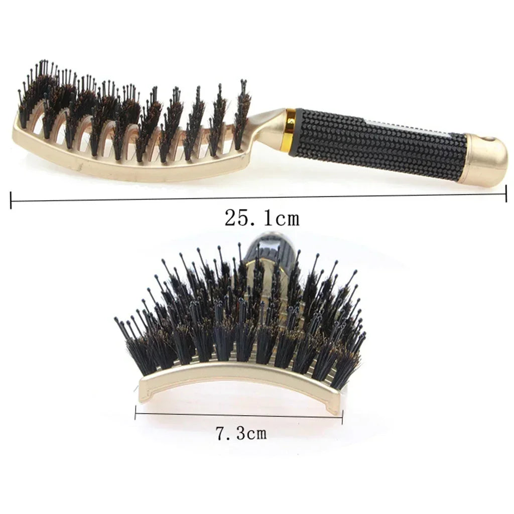 Boar Bristle Hair Brush for Scalp Massage and Detangling - Smarsty