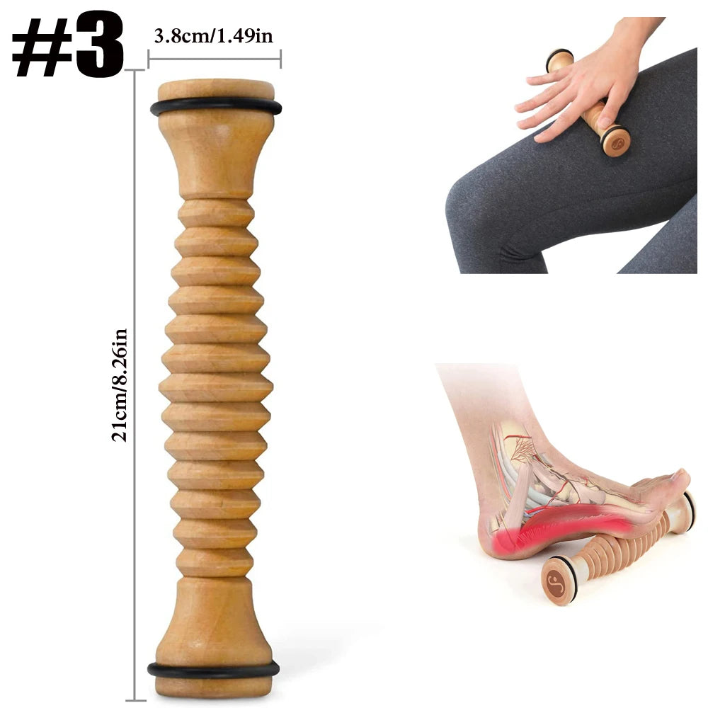 Wooden Foot Roller for Plantar Fasciitis Relief - Smarsty