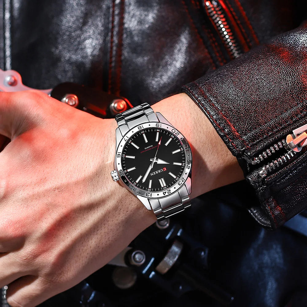 Curren Men's Ultra Thin Stainless Steel Quartz Watch - Smarsty