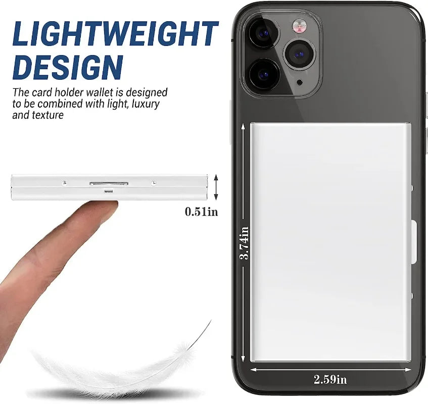Anti-Scan ANTI RFID Blocking 6 Cards Aluminum Metal ID Bank Credit Card Holder Slim Wallet Case Business Card Protection Holder