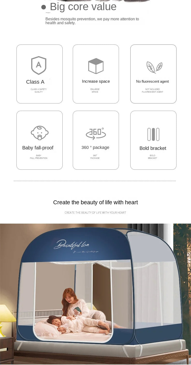 No Installation Required Mosquito Net for Summer Rooms - Smarsty