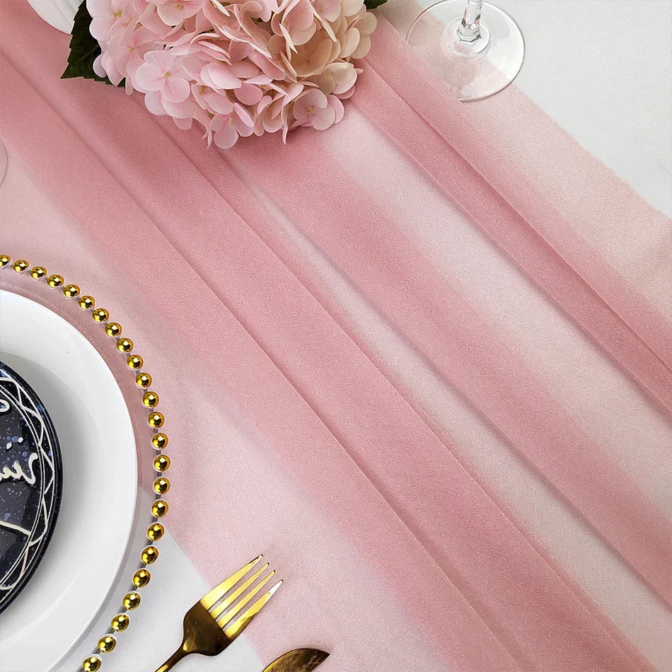 Chiffon Table Runner for Elegant Wedding and Party Decor - Smarsty