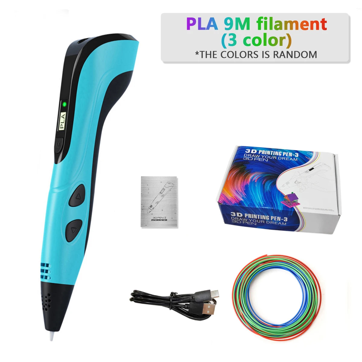 2022 NEW 3D Printing Pen 3d Pen Set for Kids Chidren Child's Birthday Christmas Creative DIY Gift LCD Display with PLA Filament - Smarsty
