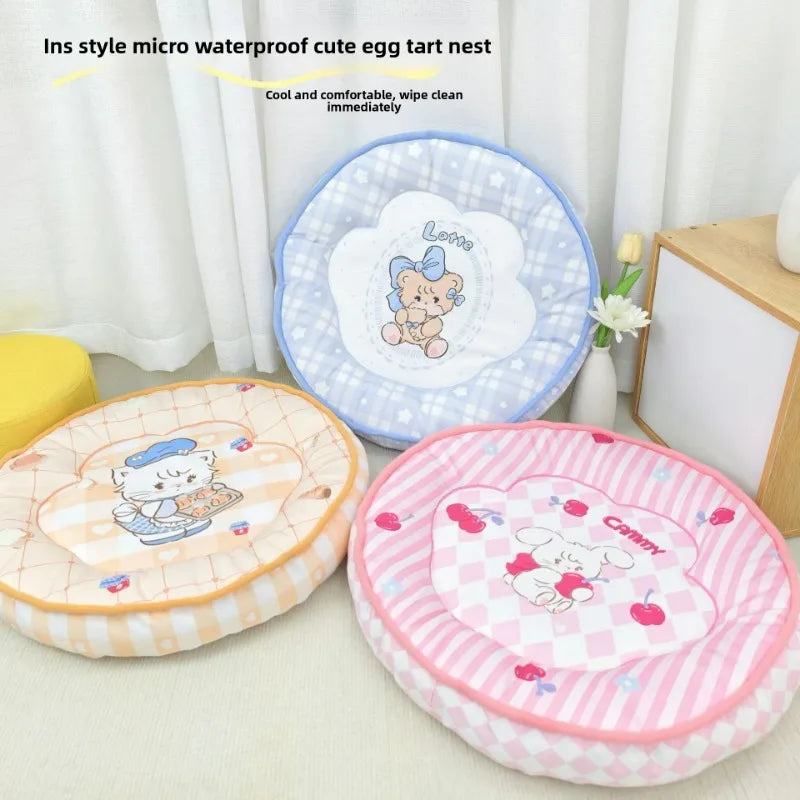 Round 50cm Reusable Pet Cooling Mat for Cats and Dogs - Smarsty