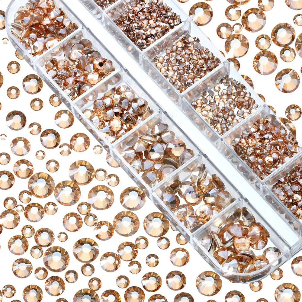 Mixed Nail Rhinestones with Shiny Clear Colors for Stunning Nail Art - Smarsty