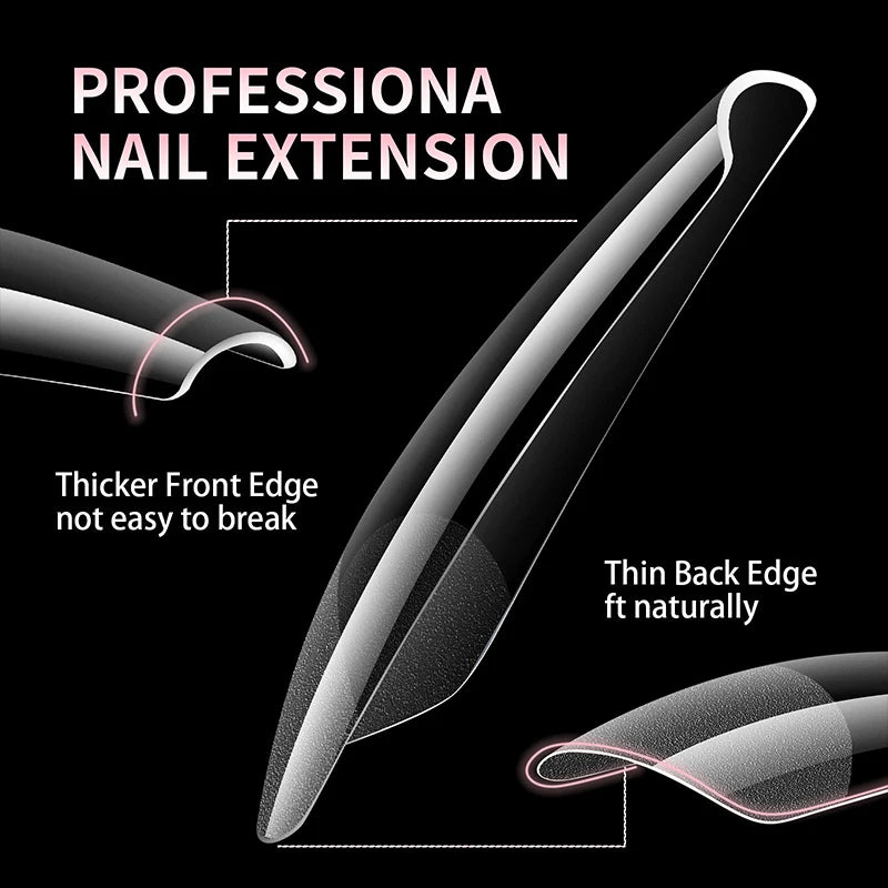 Luxury Soft Gel False Nail Tips for Elegant Manicure - Smarsty