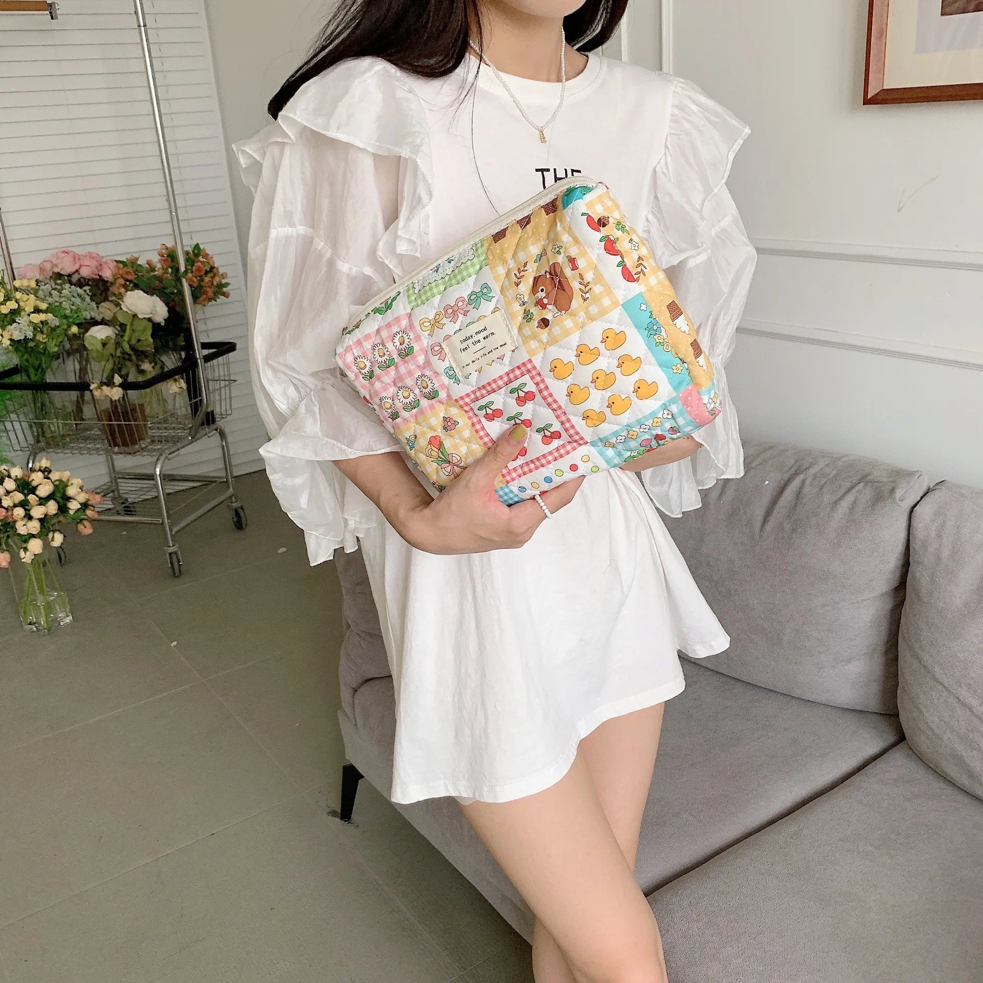 Large Capacity Women's Cosmetic Bags Cases Casual Ladies Small Storage Bag with Zipper Female Travel Clutch Bag Small Handbags - Smarsty