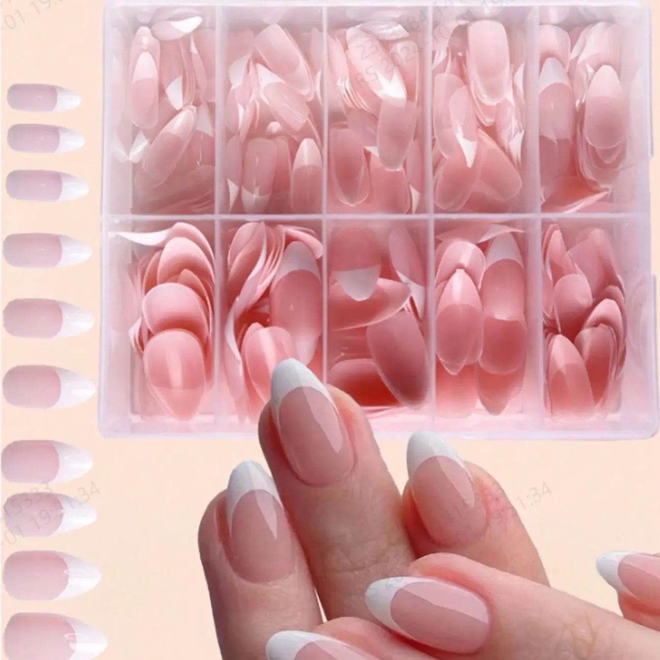 120pcs White French Fake Nails for Chic Style - Smarsty